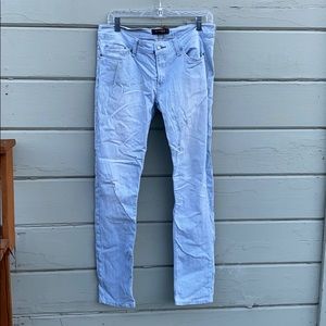 Levi’s railroad stripe skinny jeans